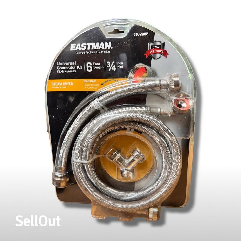 Eastman Universal Steam Dryer Connector Kit with Hose & Y Connector